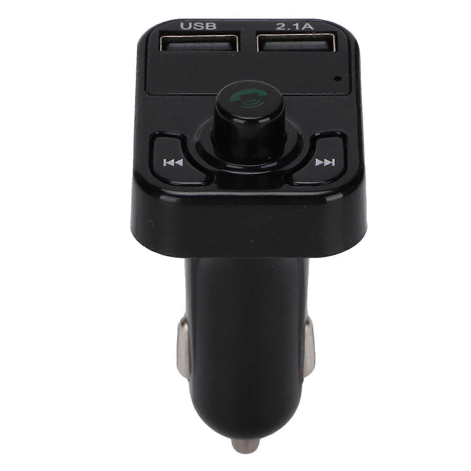 Bluetooth 5.0 FM Transmitter Wireless Car Handsfree MP3 Radio Charge Adapter with Dual USB Support Memory Card and USB Disk