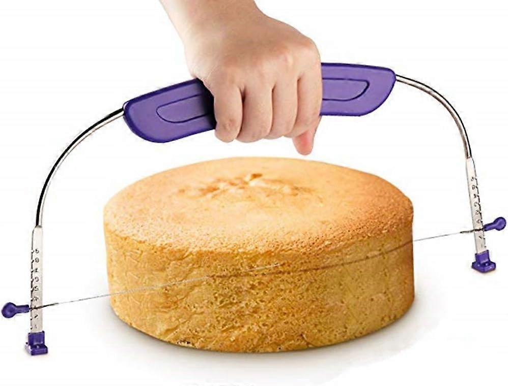 Adjustable Cake Cutter Wire Cutting Cake Cutter Slicer for Home Blue