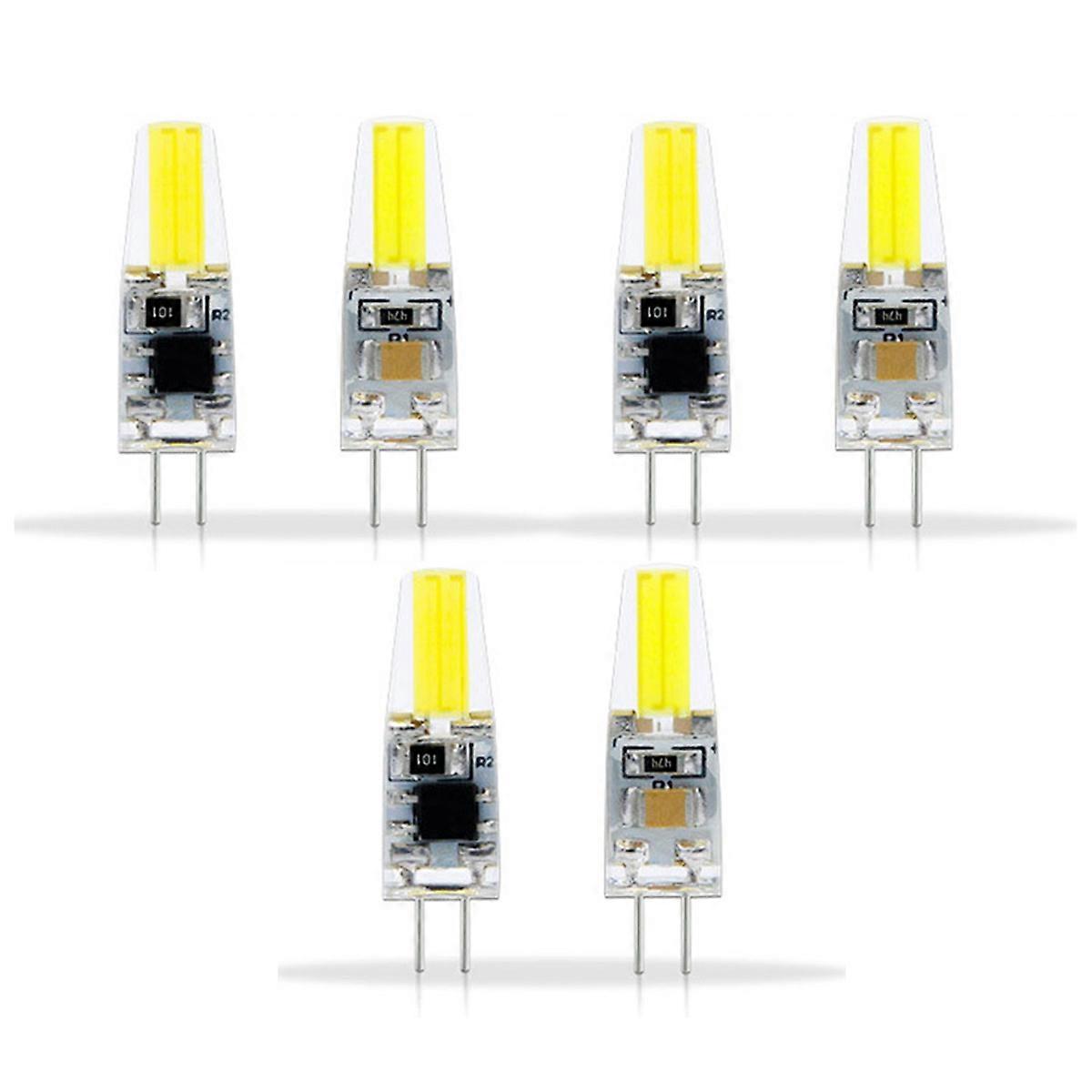 6Pcs G4 Light Bulb Dimmable 2W 180lm LED Bulb for Table Lamp Wall Lamp Chandelier Replacement 120V