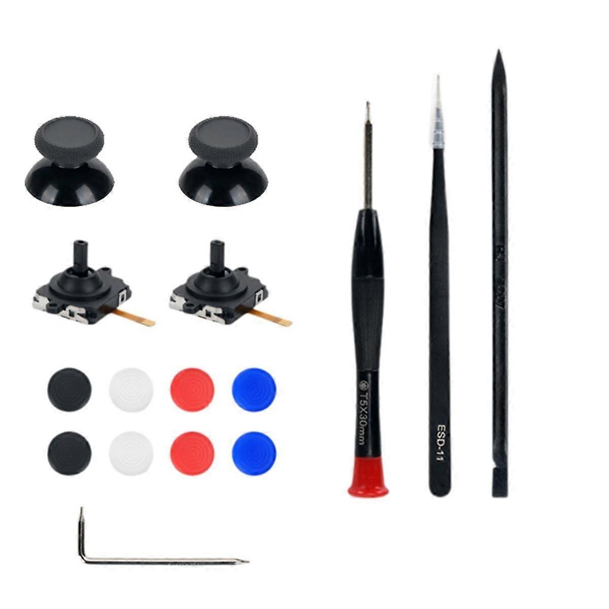 Replace for 3 VR Handle 3D Analog Joysticks Thumb Stick with Joysticks Cap&Disassembly Tool