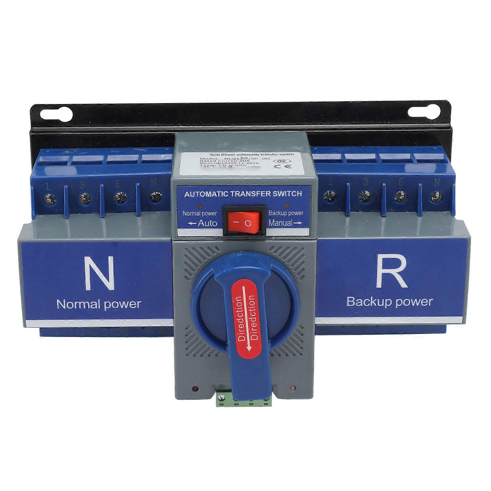 Dual Power Automatic Transfer Switch Overload Protection PC Housing Changeover Switch for Bank AC400V