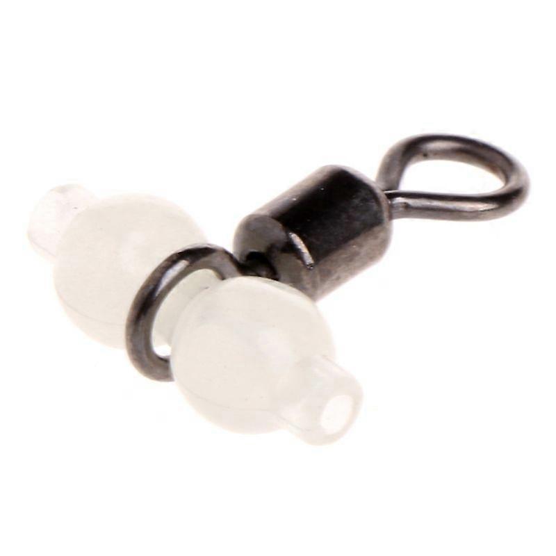 10Pcs Luminous Fishing Swivels Rolling Swivels Sea Fishing Accessories Tackle Connector Rolling Swivels 3-way Swivels 15x13mm
