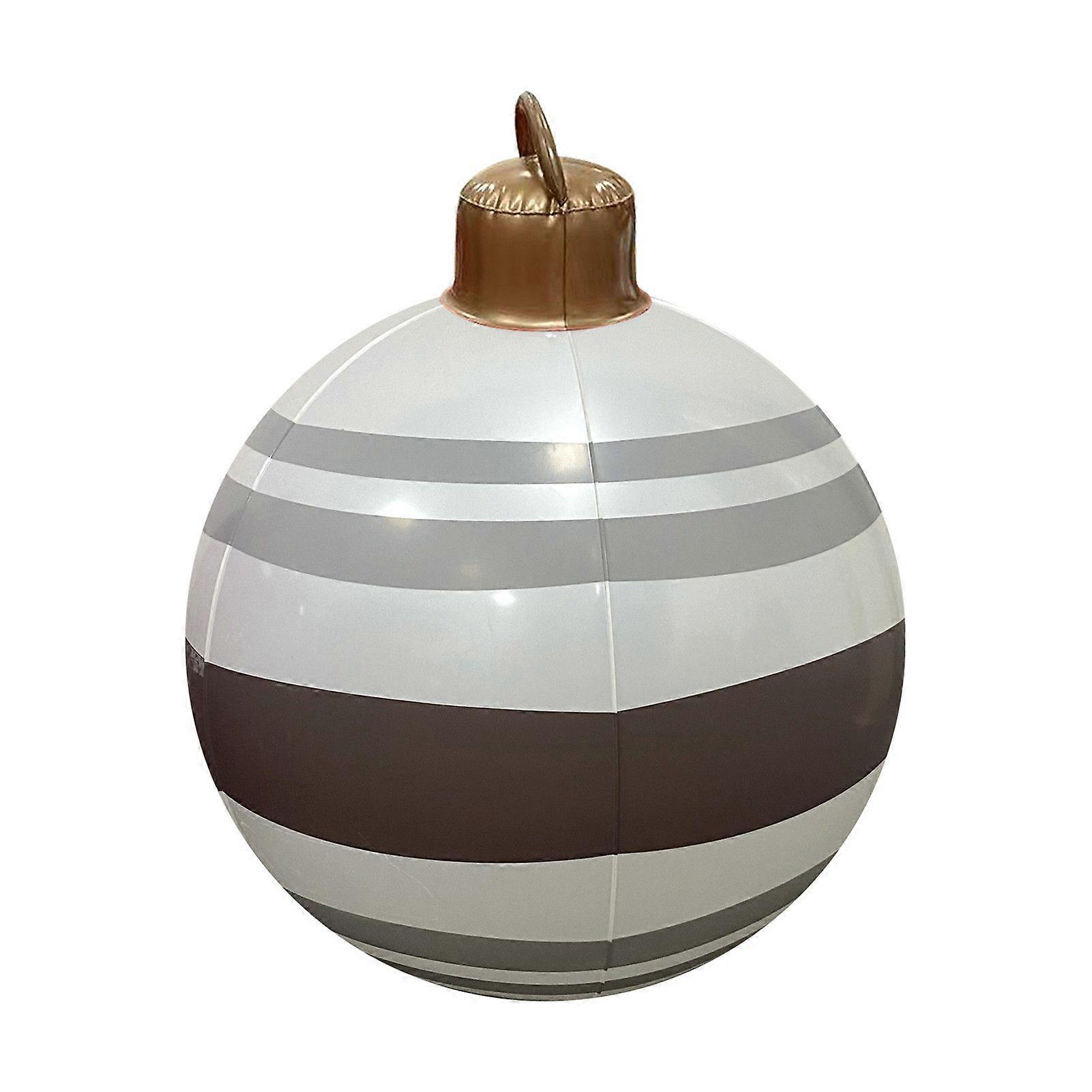 60cm În aer liber Crăciun Gonflabil Decorat Minge PVC Gigant Mare Mari Mari Decorațiuni Copac de Crăciun Minge de jucărie fără lumină