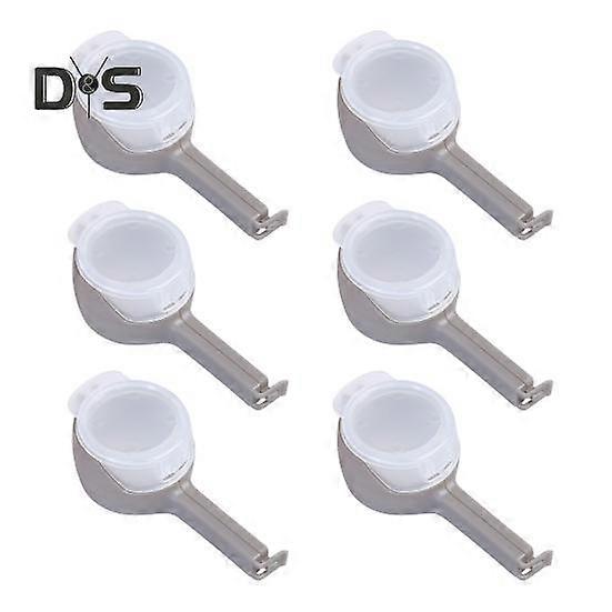 6Pcs Bag Clip with Pour Spout Food Bag Sealing Clips Reusable Plastic Cap Sealer Clips Convenient Pour Spout Moisture-Proof Versatile Storage Bag