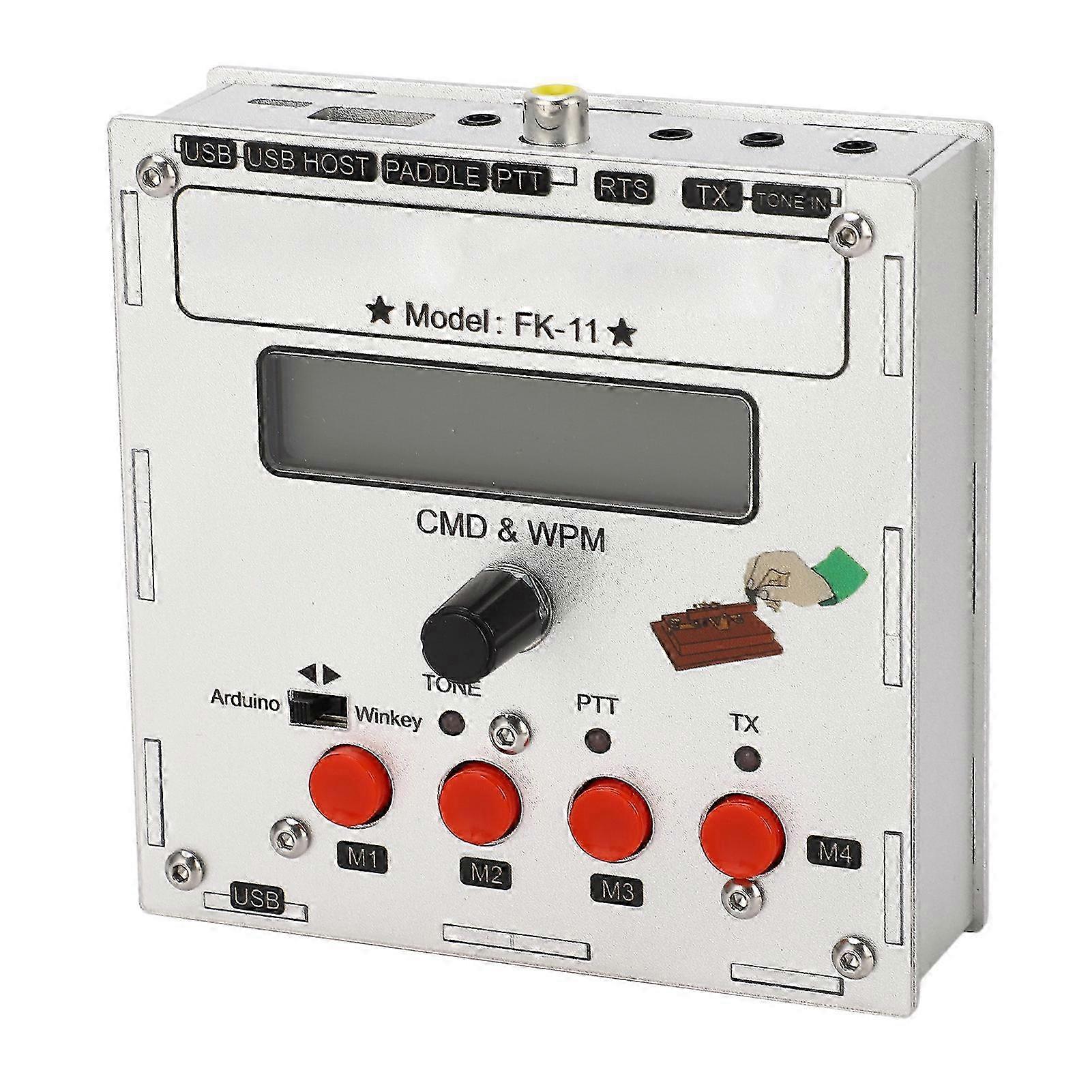 K3NG Keyer Open Source CW Morsecode Aluminiumlegierung K3NG Keyer für LCD-Display-Tastatur