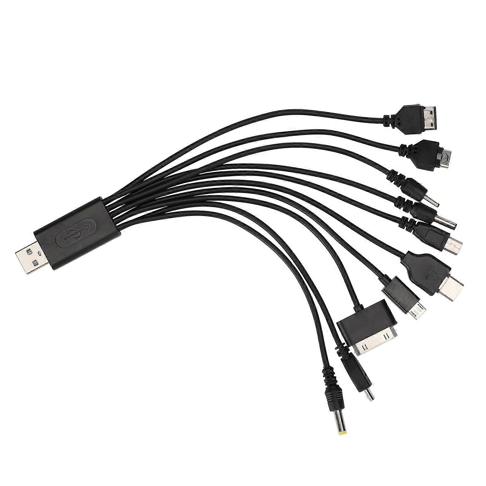 10 in 1 Universal USB Cable, Multi Charging Cable Compatible with Multiple Cell Phones Earphone Speaker Player