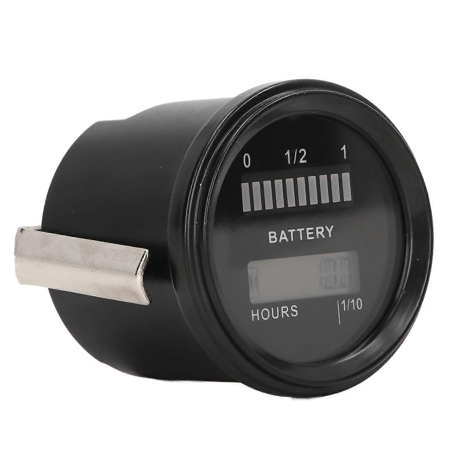 Digital Battery Indicator Hour Meter Multifunctional Gauge IP65 Waterproof for Electric Cars Carts L