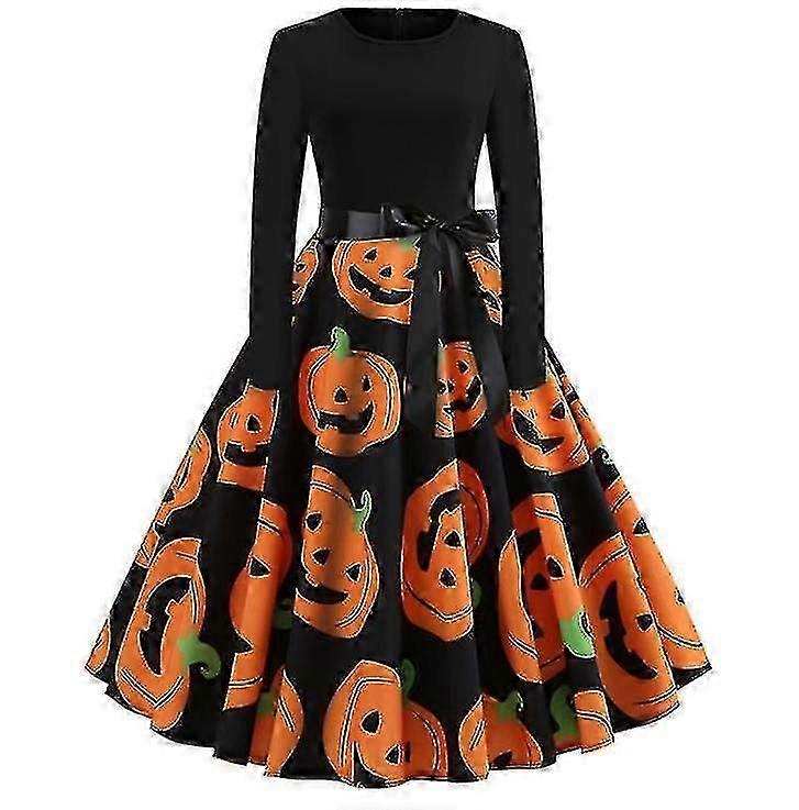 Rochii de Halloween Femei Schelet dovleac imprimate Cosplay Party Costum