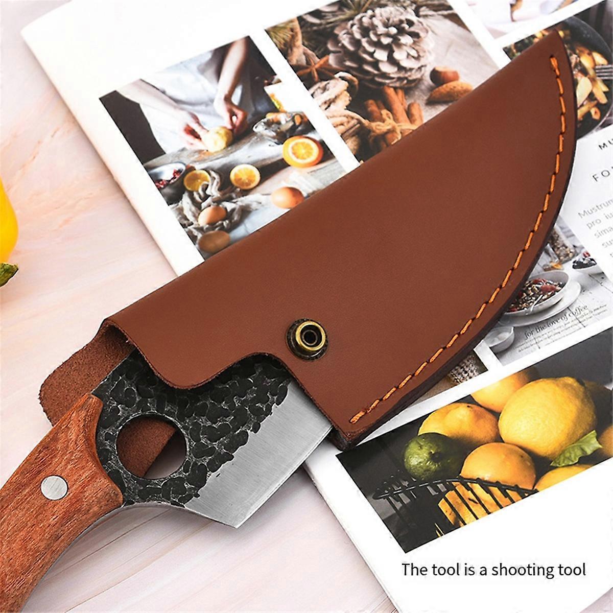 Cowhide Knife Sheath With Belt Ring Portable Knife Sheath