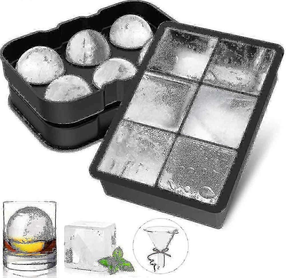 Silicone Ice Cube Tray with 6-Cavity Ice Ball Mould