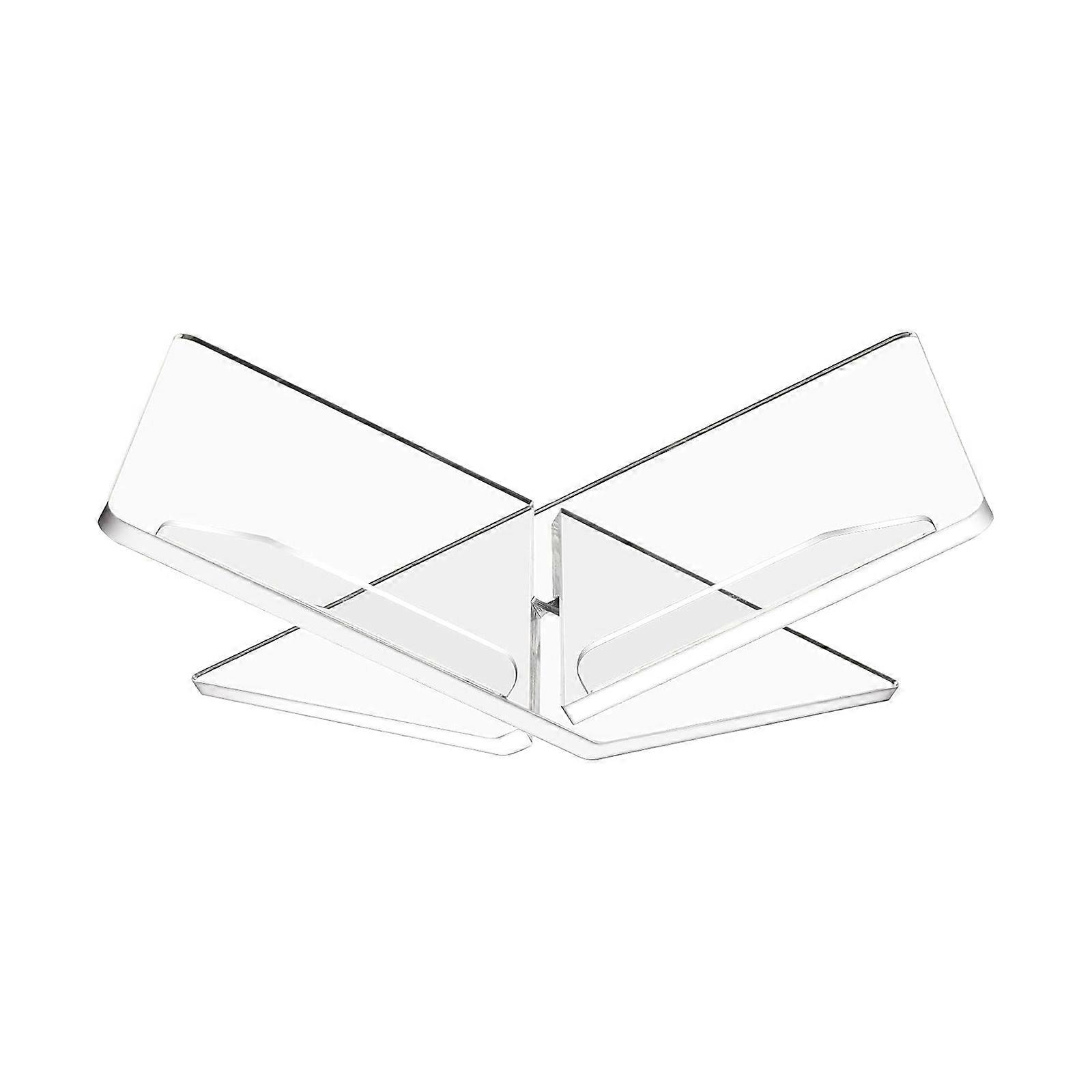 Cross Frame Acrylic Book Holder Transparent Acrylic Book Stands, for Reading Display Recipe, Cookbook, Open Bookstand