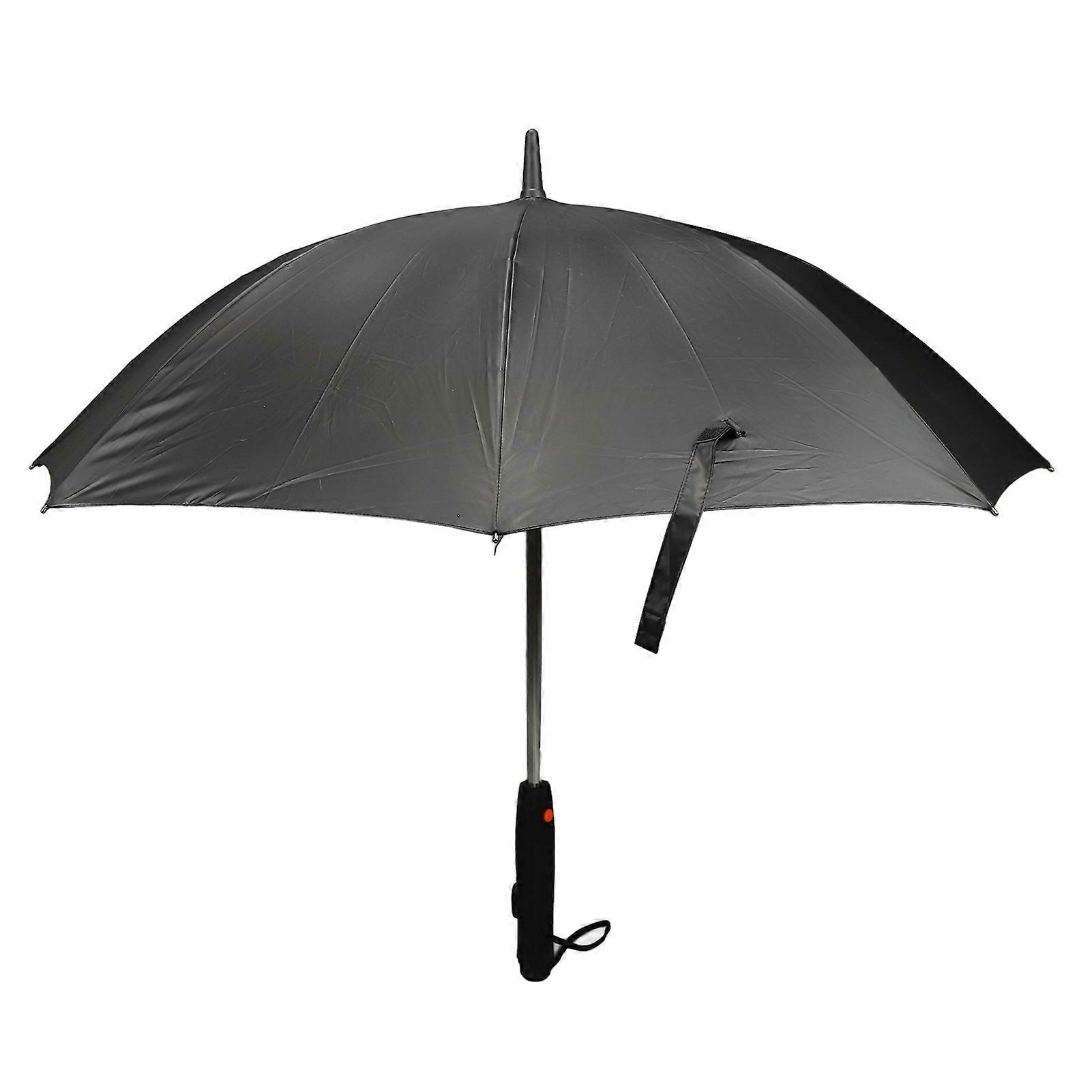 Sun Umbrella with Fan and Sprayer 8 Ribs Portable 3 in 1 UV Blocking Umbrella for Outdoor Summer Silver
