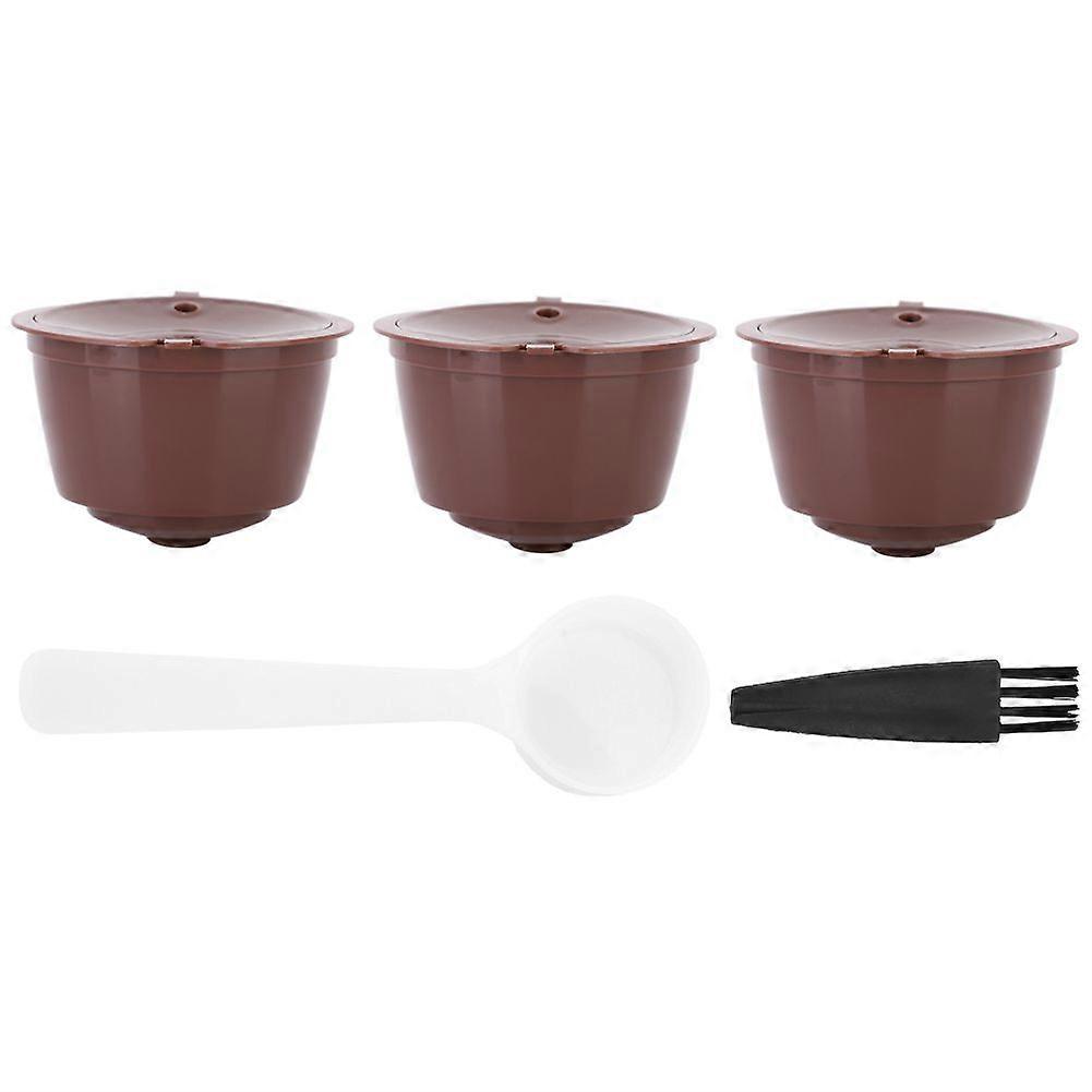 3Pcs Reusable Coffee Capsule Cup Refillable Filter Kit Replacement Fit for Dolce Gusto
