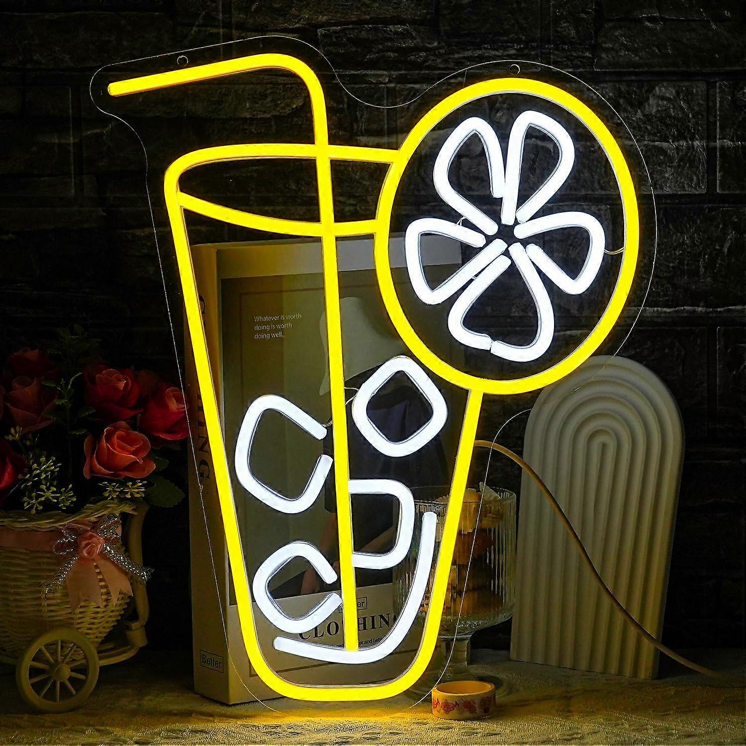 Yellow Neon Sign for Lemon Tea Shop 15.612.9