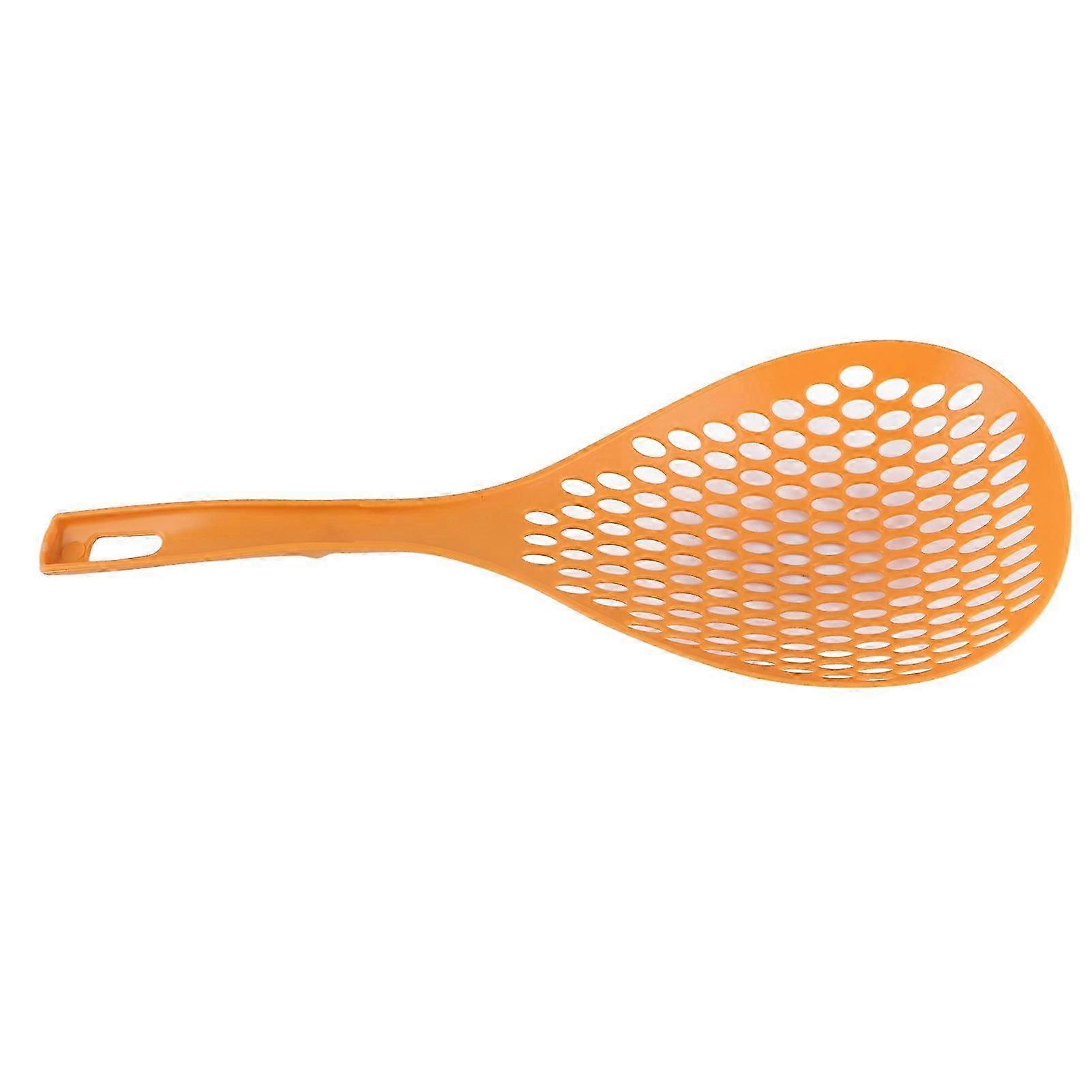 High Temperature Resistant Large Slotted Long Handle Plastic Strainer Spoon for Noodles & Dumplings