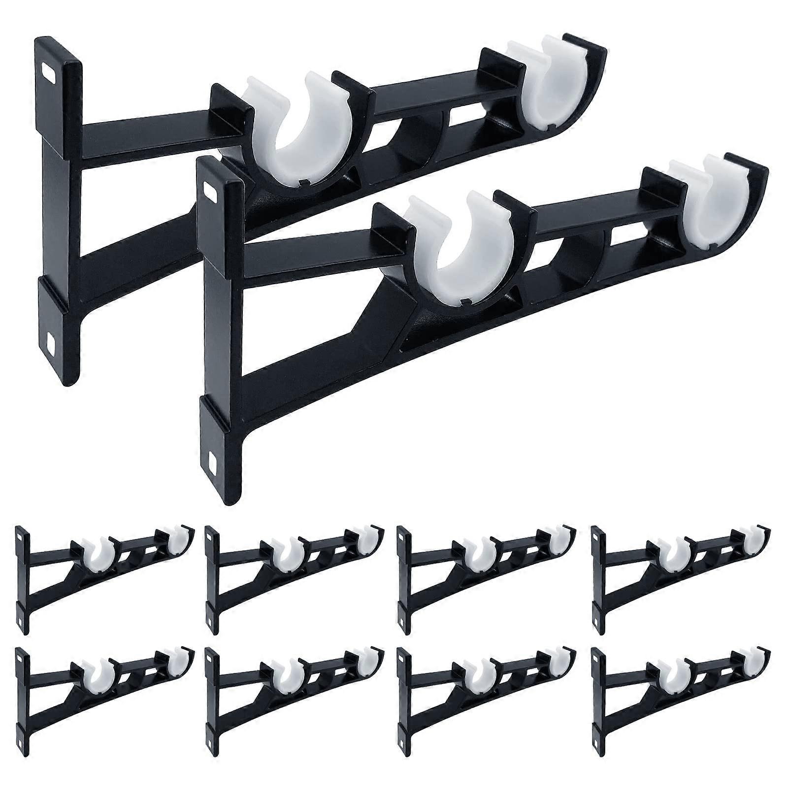 10 Pack Curtain Rod Brackets for Wall 1 Inch