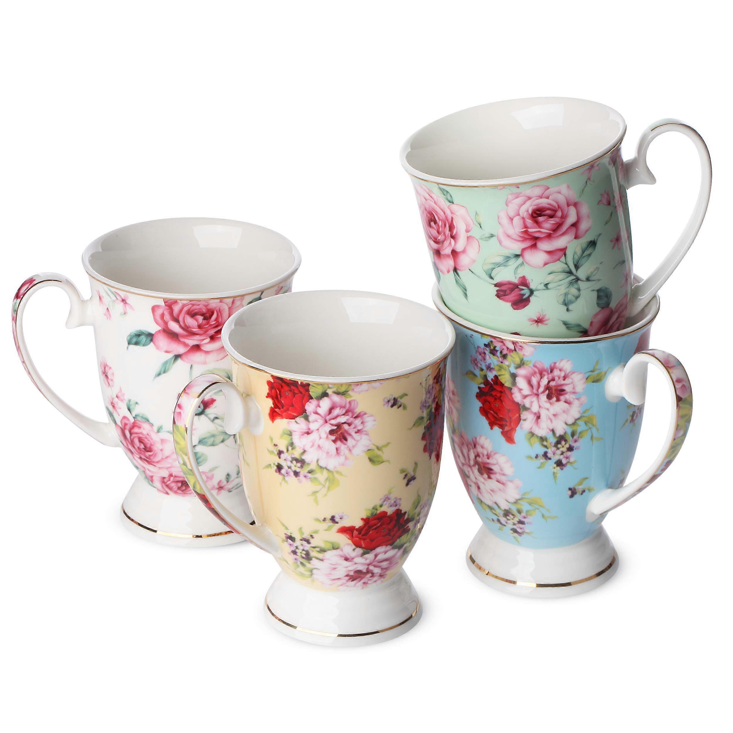 4 Set Large Coffee Mugs for Coffee and Tea 12 oz