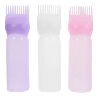 3pcs Hair Dye Bottle Applicator Comb Dispensing with Graduated Scale Salon Hair Coloring Dyeing