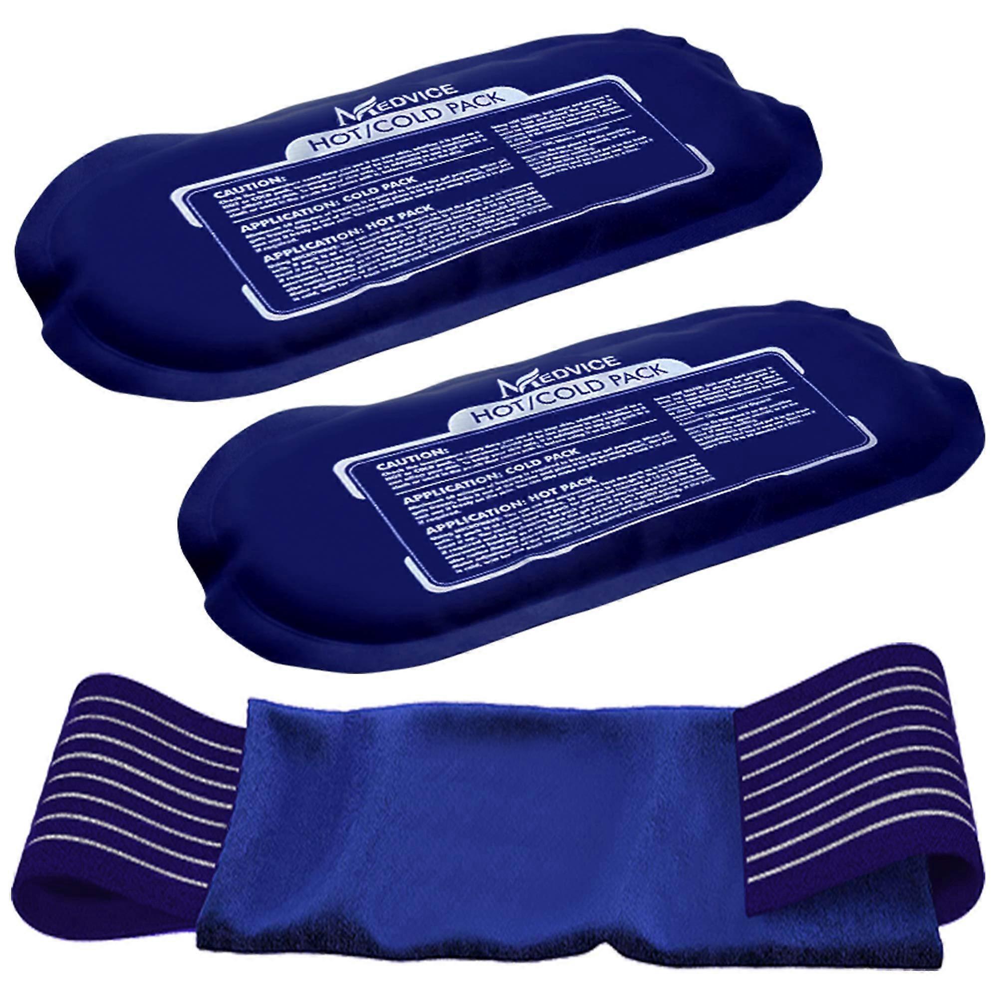 3 Piece Set Reusable Hot and Cold Ice Packs for Injuries and Joint Pain Relief