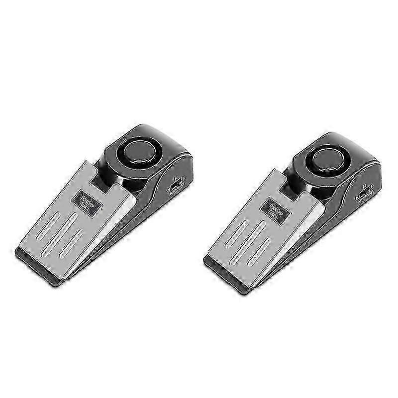 2PCS Travel Door Stopper Alarm Portable 120Db Security Floor Door Stops Adjustable Sensitivity for