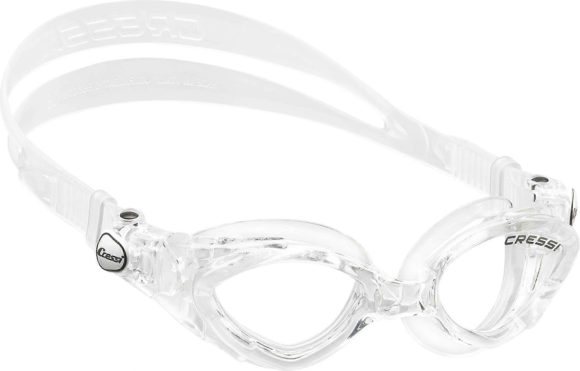 Young Swim Goggles for Ages 7-15 with Soft Silicone and Clear Lens, Kral Crab Model Made in Italy