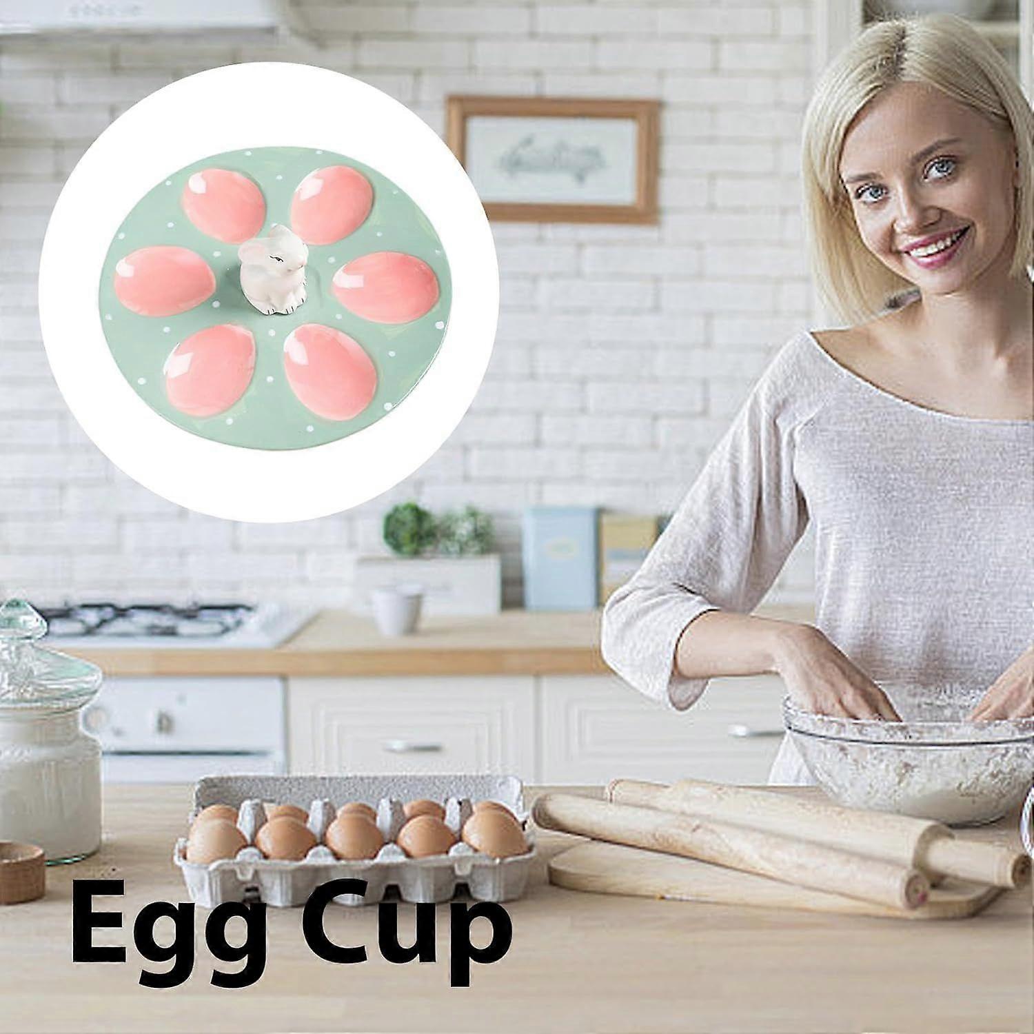 Easter Egg Tray | Ceramic Egg Display Cup | Egg Holder, Egg Cup, Egg Tray, Creative Kitchen Gadget for Home Decoration