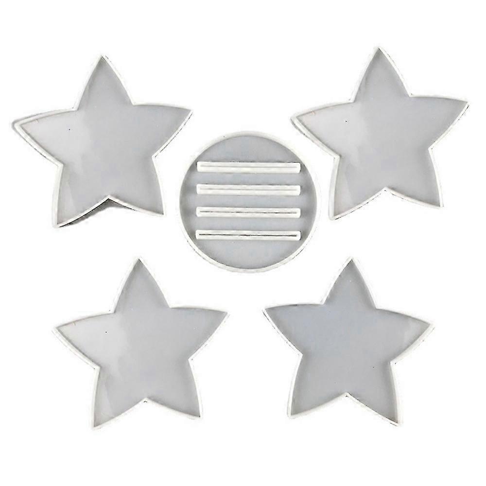 5Pcs Five-Pointed Star Coaster Bracket Silicone Mold DIY Coaster