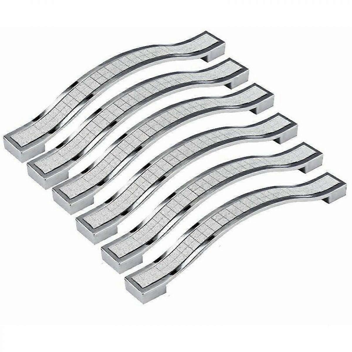 6x 96mm Crystal Door Knobs for Cabinets and Drawers