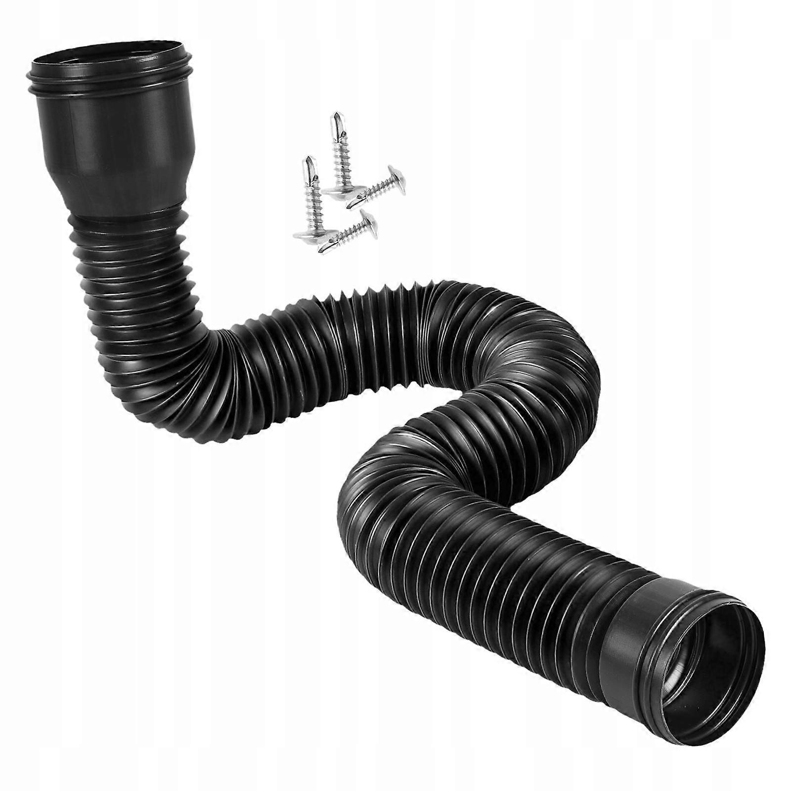 Rain Gutter Downspout Extensions Extendable Universal For Rainwater Black
