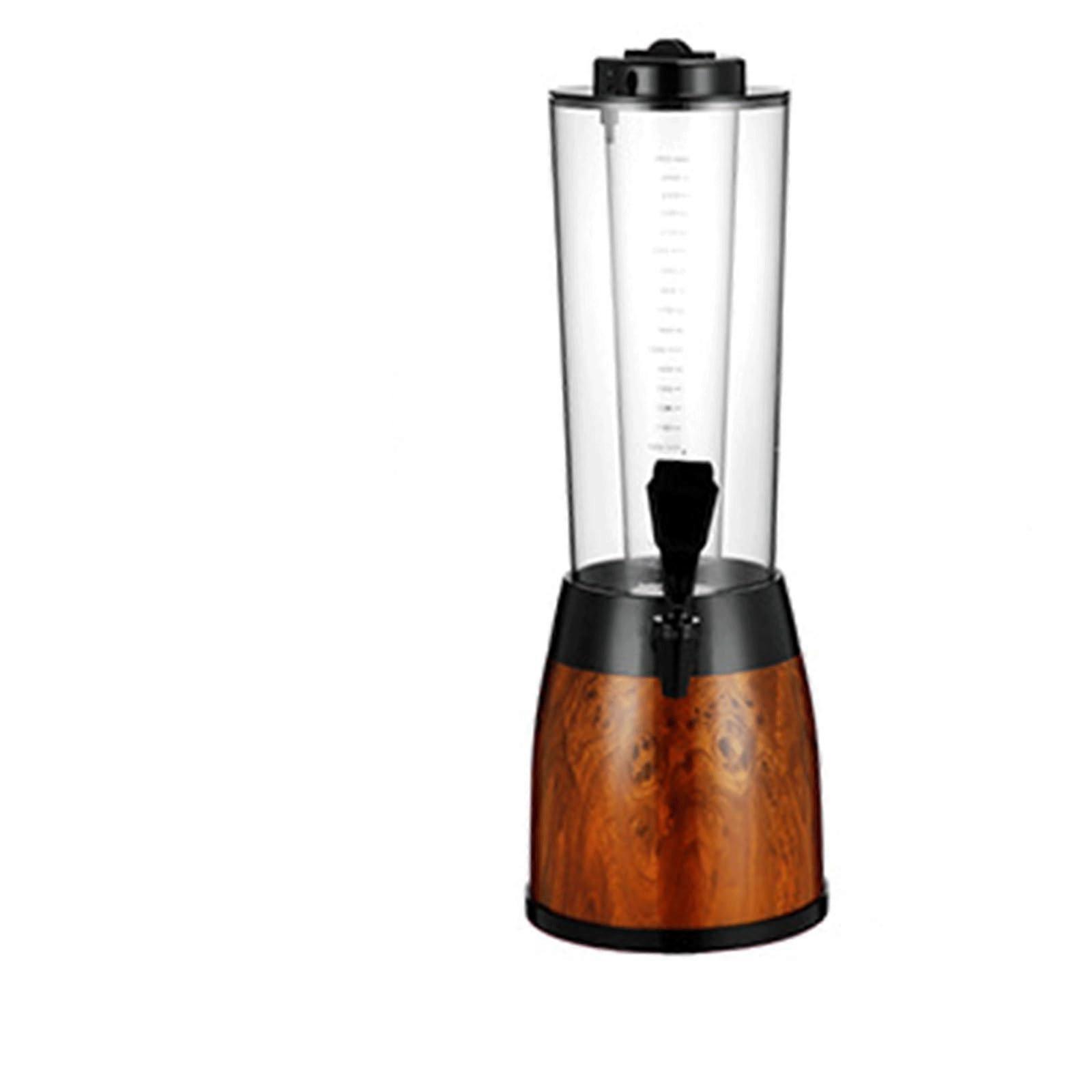 Drink Dispenser 2.5L Tower Dispenser with Ice Tube and LED Lights for Home Bar Use Multicolor Tabletop Beverage Server