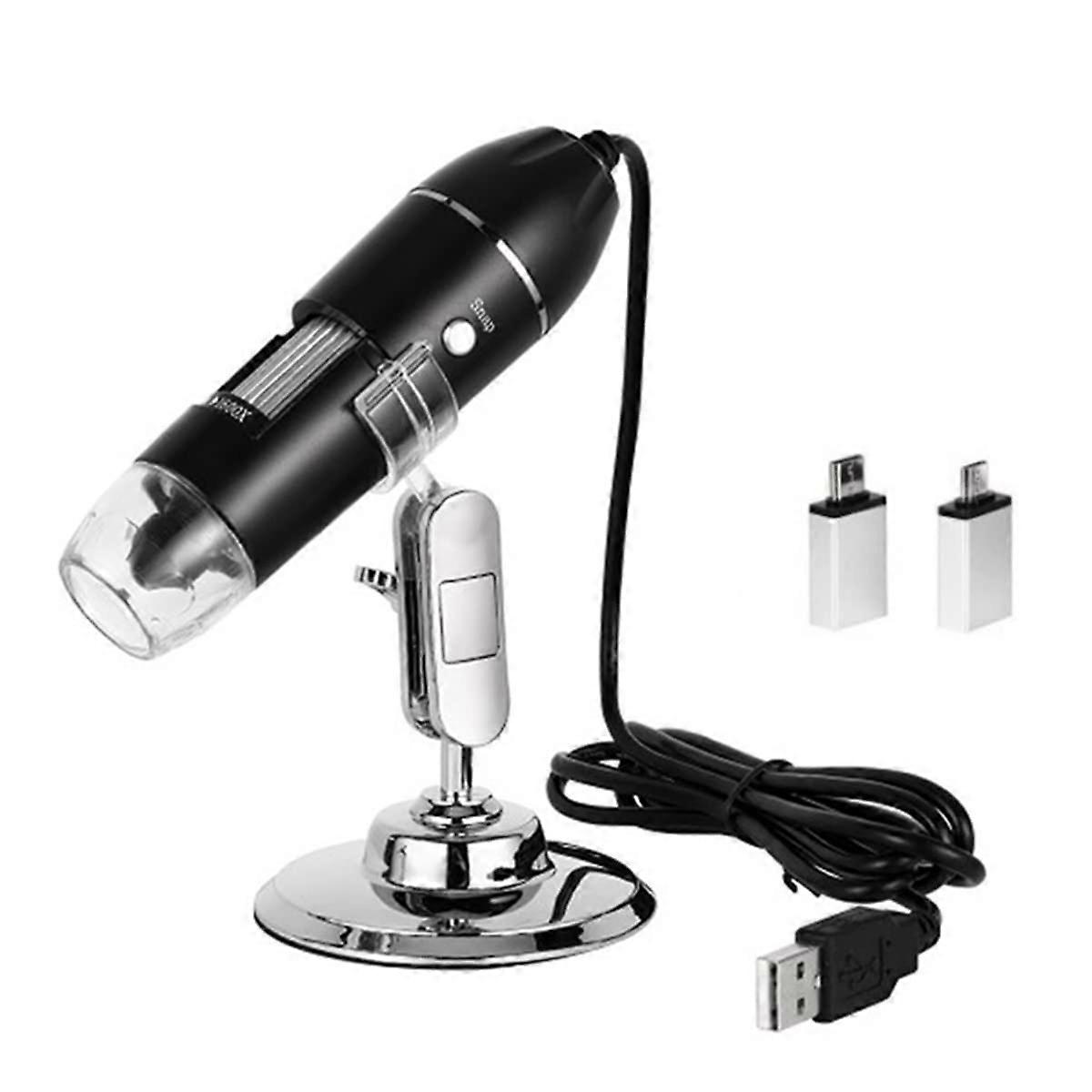 Microscope Kit 1600X Digital Microscope 3 in 1 USB Electronic Microscope Microscope Lens Adapters (Color : 3 in 1 USB, Size : 1000X)