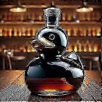 Śmieszna karafka do whisky, śmieszna butelka kaczki whisky, karafka do czerwonego wina, unikalny pojemnik na szkocką whisky, naczynia na wodę do whisky 10 * 7,6 cm Dekante do wina