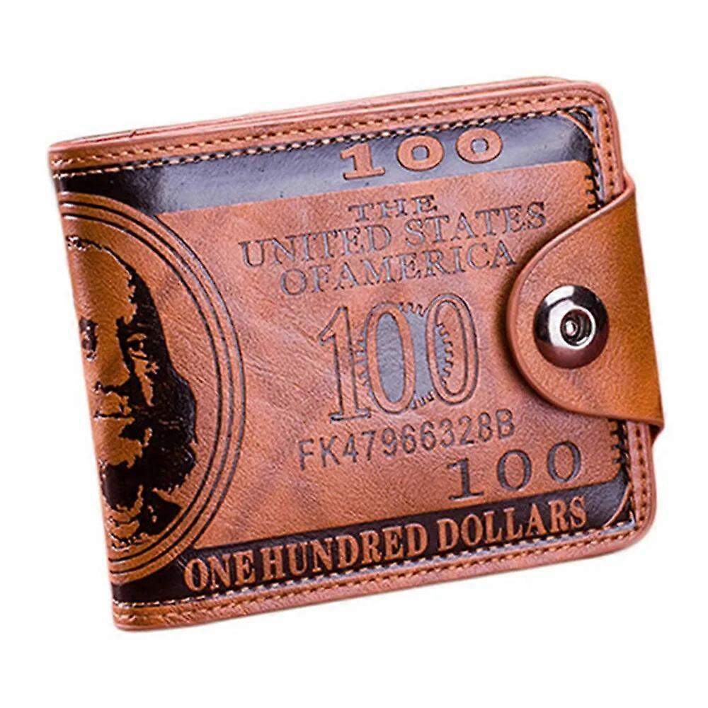 Mens Wallet 100 Us Dollar Pattern Leather Card Holder