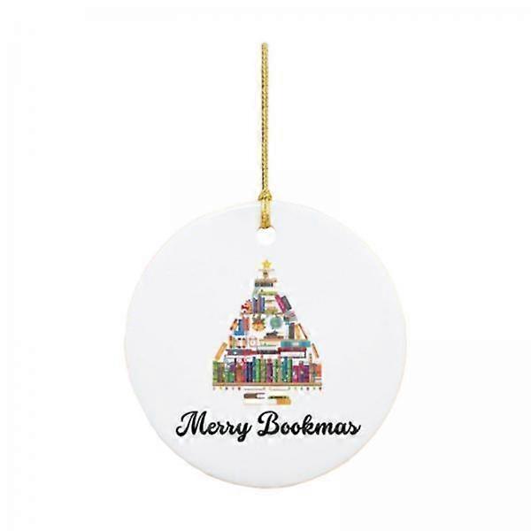 6x本のクリスマスツリーの装飾ハンギングオーナメントギフトの本愛好家のための