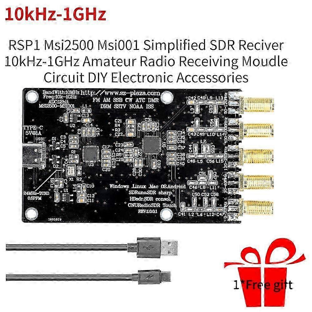 RSP1 msi2500 msi001 απλοποιημένο SDR reciver 10kHz-1GHz ραδιοερασιτεχνικό ραδιόφωνο που λαμβάνει Moudle κύκλωμα DIY ηλεκτρονικά εξαρτήματα