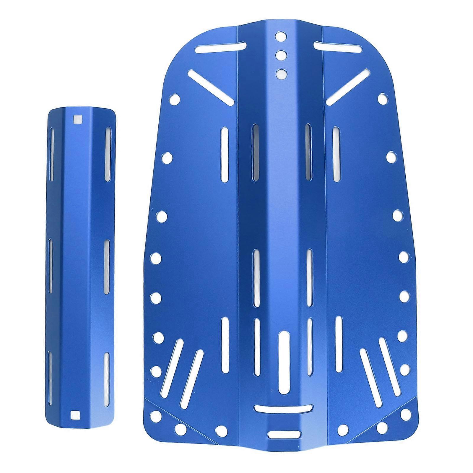 Diving Backplate Lightweight Aluminum Single Double Bottle Compatible Diver BCD Plate for Equipment Blue