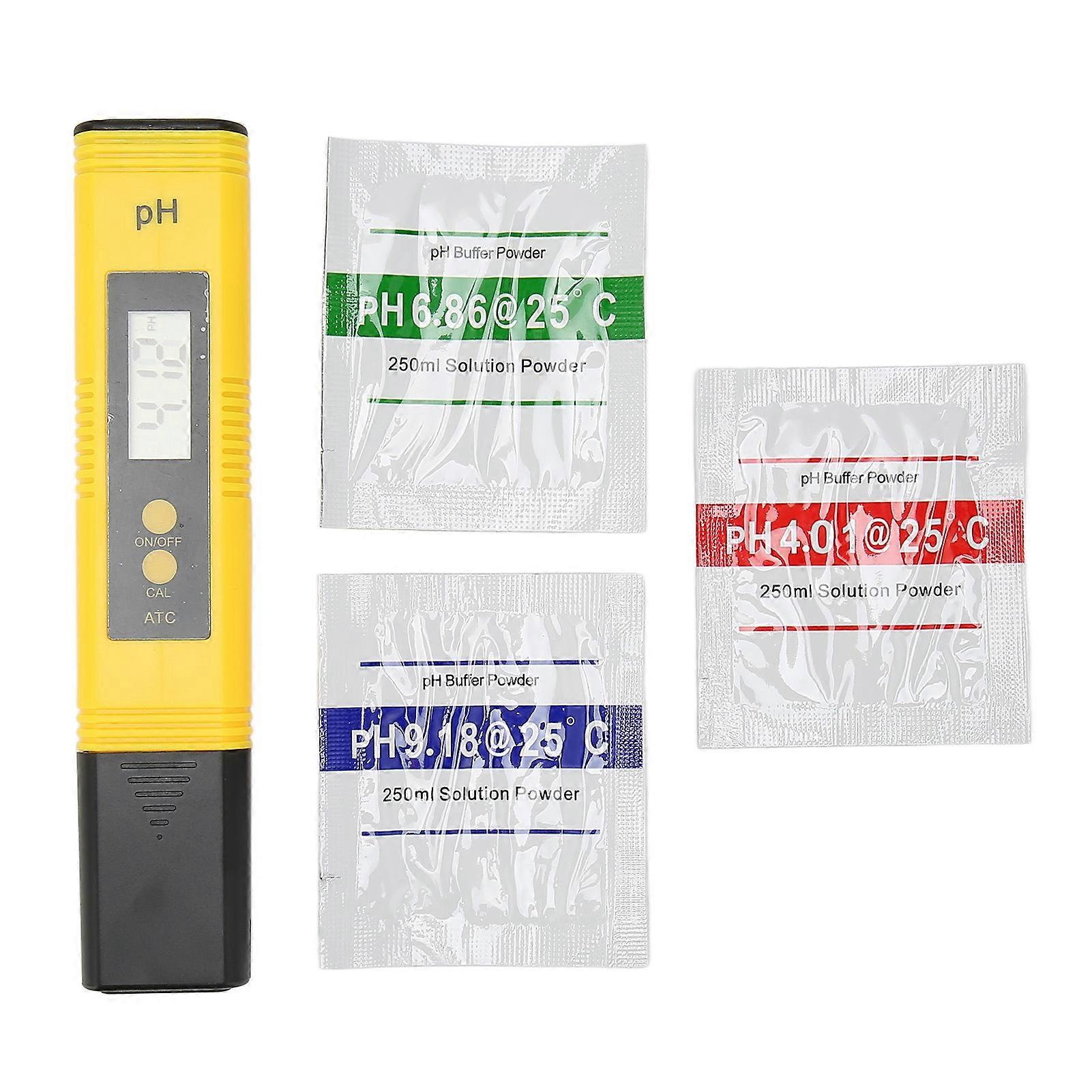 PH Tester Digital Backlight Horizontal Display Automatic Temperature Compensation Pocket Size PH Meter for Fishbowl