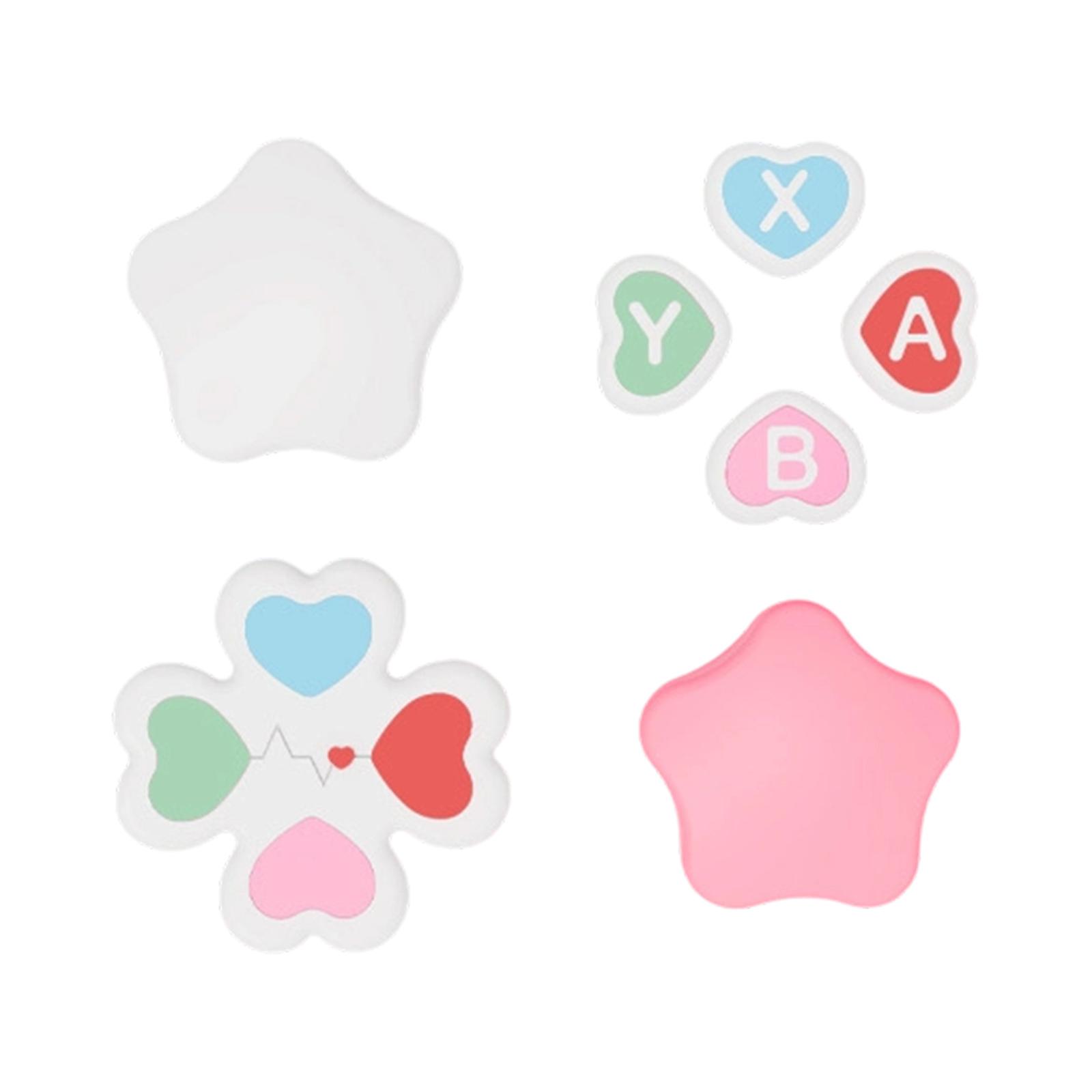Silicone Thumb Grip Caps Joystick Covers Enhancing Control Ergonomic Design Nonslip Texture Easy Installation for NSW2 Pink and white color