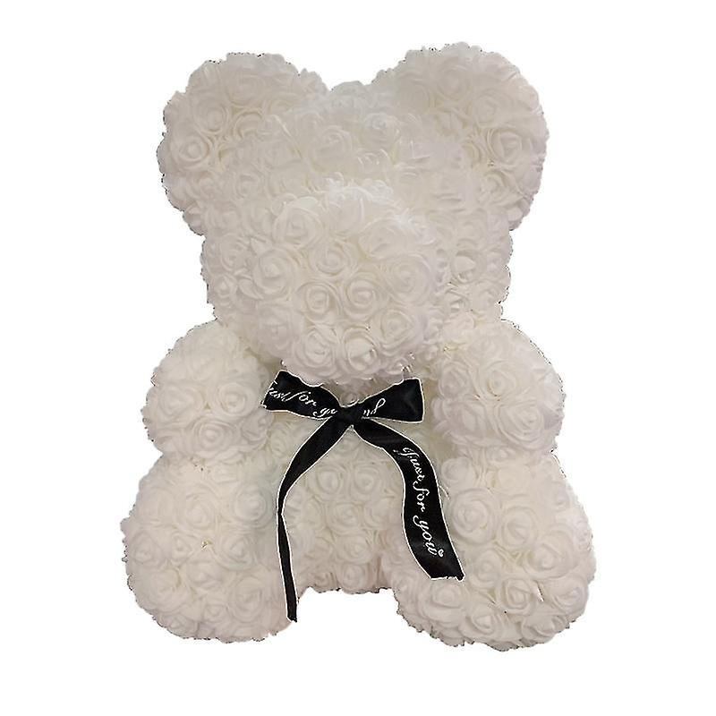 25cm/40cm Teddy Rose Bear Artificial Flower Rose Of Bear Christmas Decoration For Home Valentines Women G
