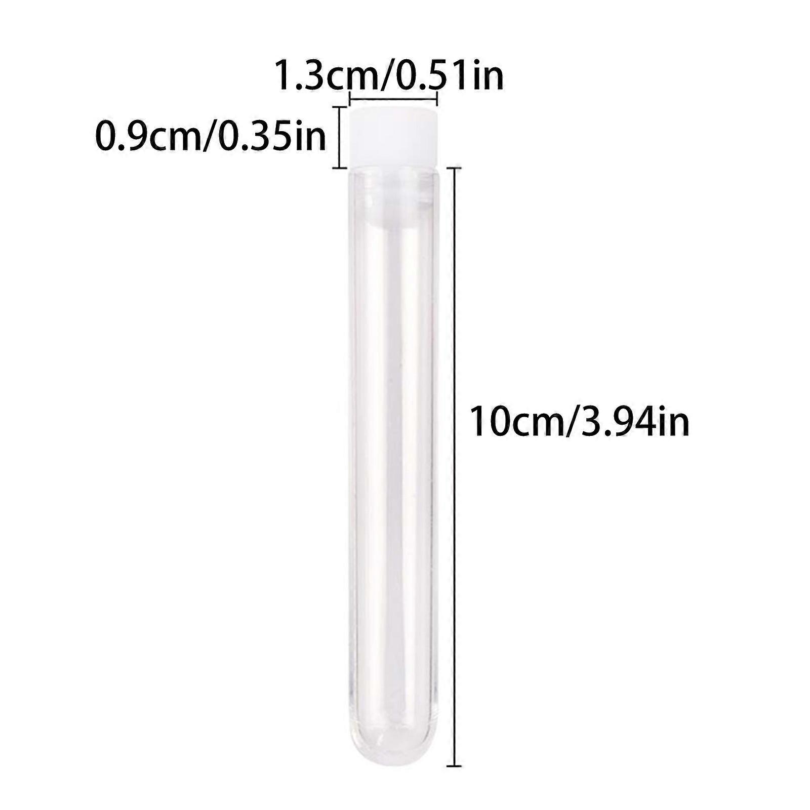 50Pcs Reusable Centrifuge Tubes with Anti-leaking Protective Caps for Student Teacher School Lab Tests 12 x 100 mm