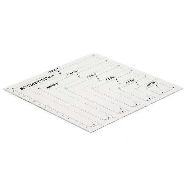 2x13.5 Cut 60 Degree Diamond Rhombus Template Quilting Ruler for DIY Patchwork