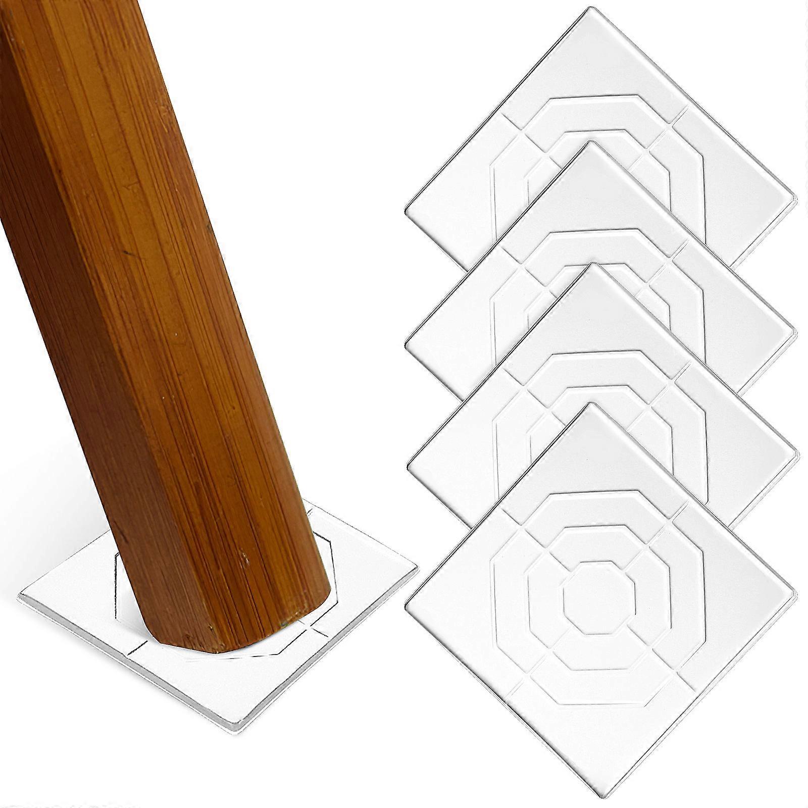 4PCS Clear Silicone Furniture Pads for Floor Protection Transparent Chair Leg Protectors with Strong Grip for Hardwood, Tiles and Furniture Feet