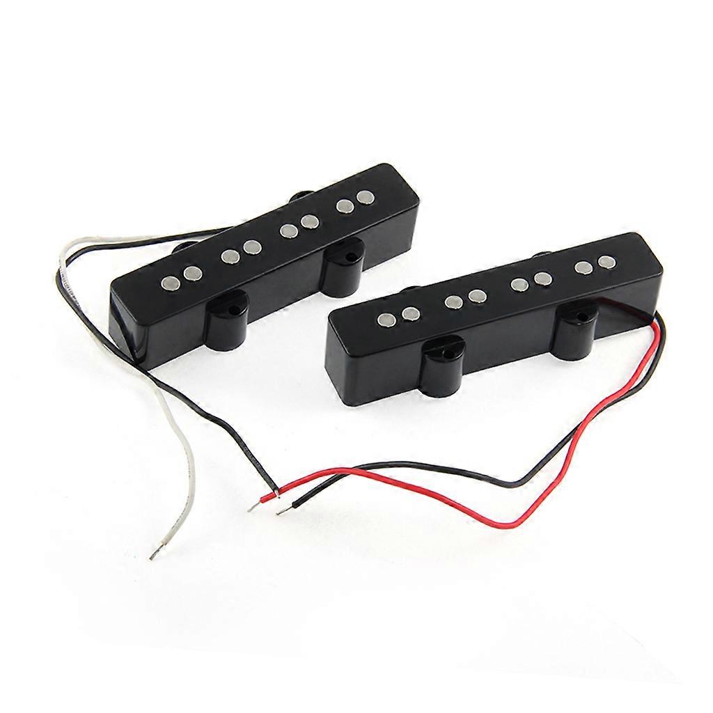 1 paire de micros 4 cordes de style ouvert pour parties de guitare noir