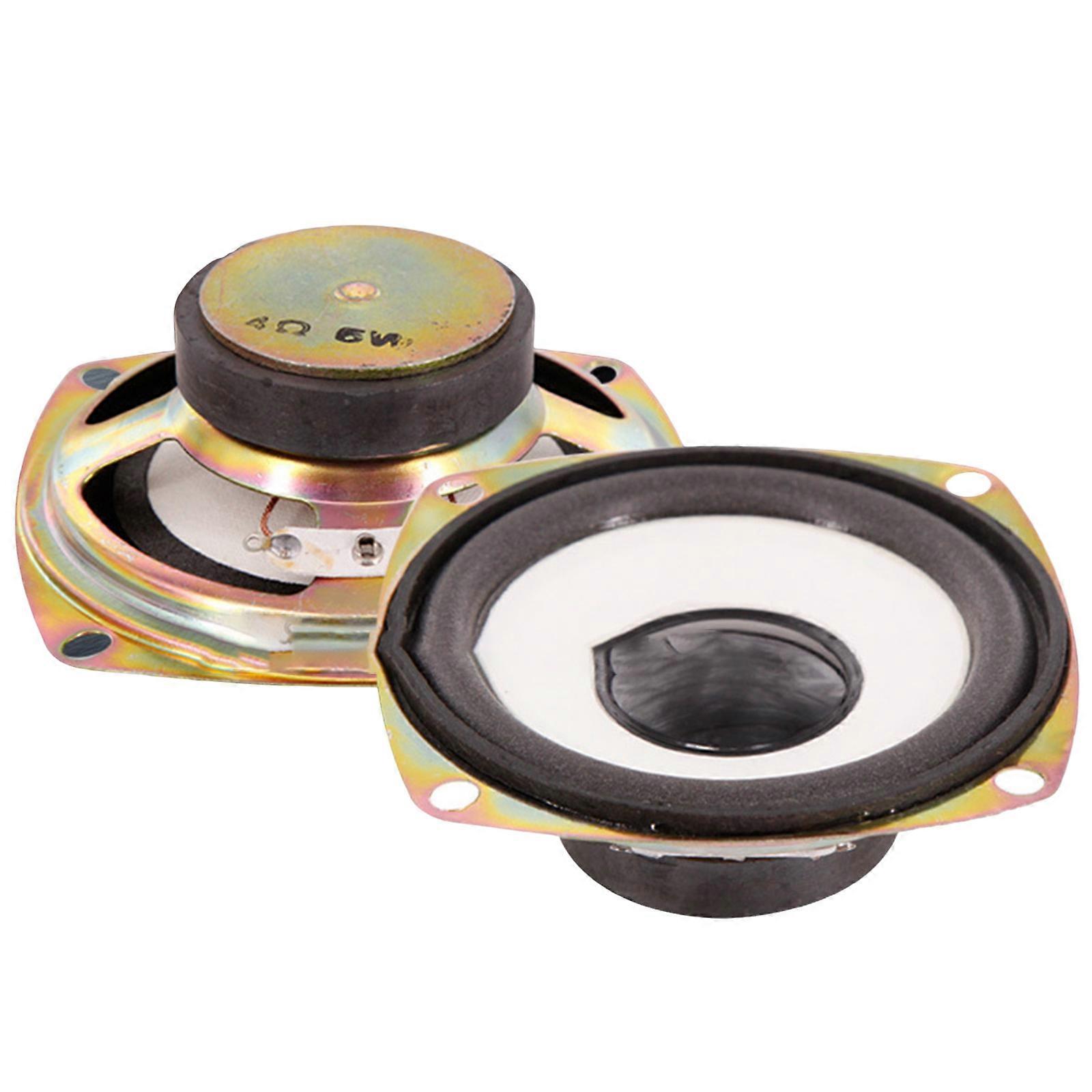 3Inch White Cone Magnetic Speakers Set Full Frequency Woofer Loudspeaker Horn for  Multimedias Music Player Multicolor