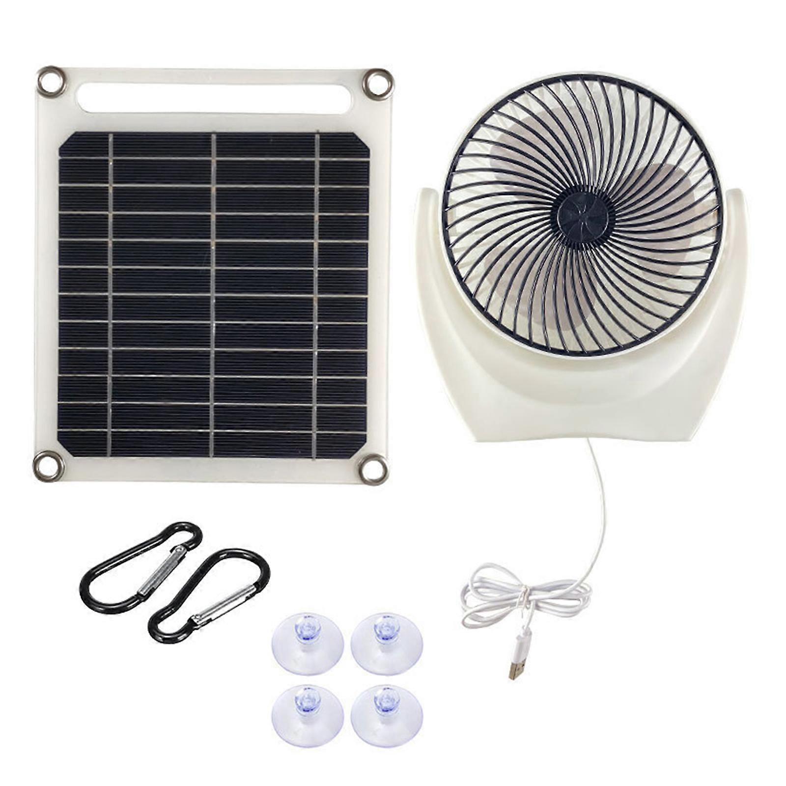 Solar Powered Exhaust Fan Solar Panel High Speed Exhaust Fan Kit for Chicken Coops Greenhouses Sheds Pet Houses Home Car