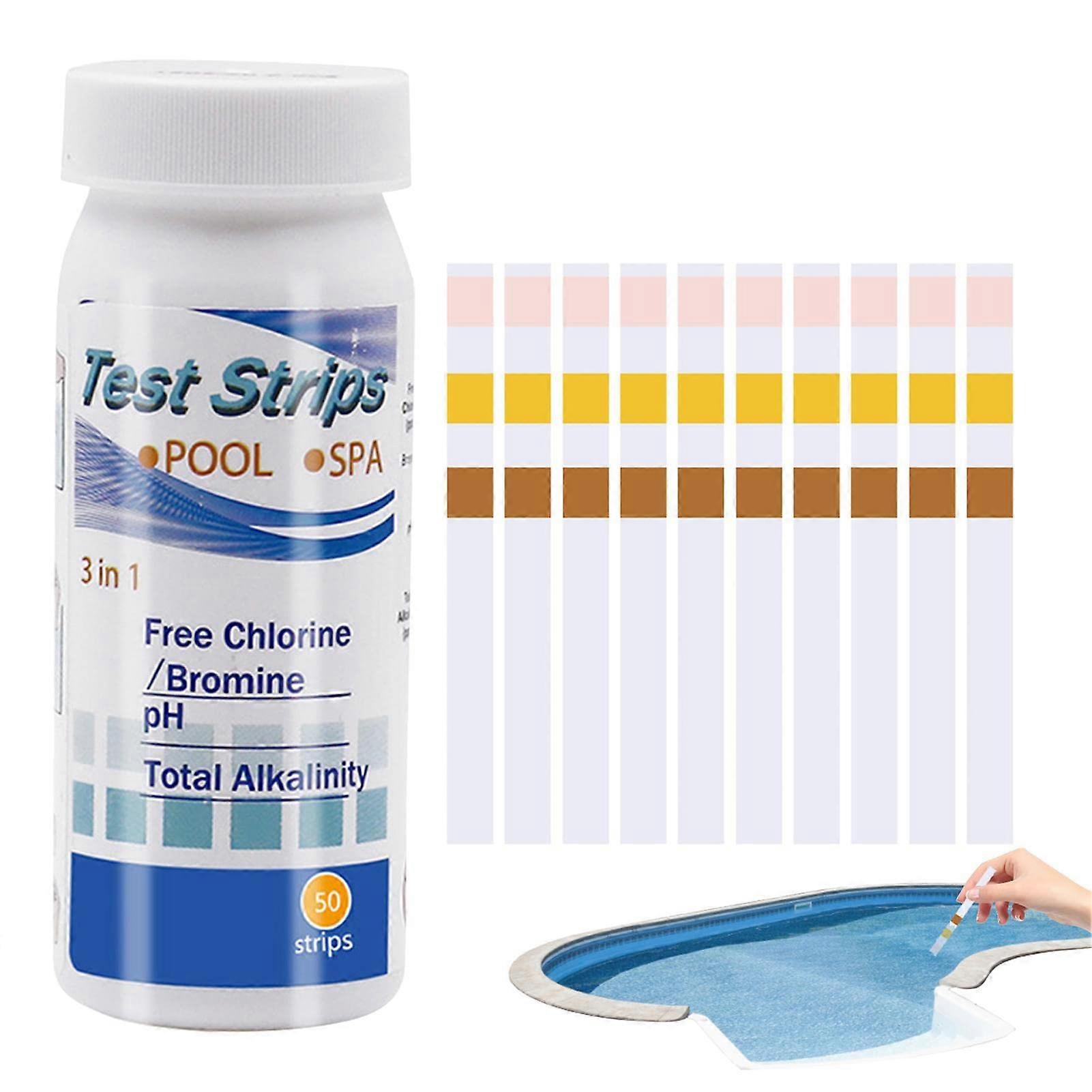 Pool Test Strips, Odour Hardness Water Detection Strips Practical Water, Swimming Pool and Spa Test Strips Kit Ref: 6220