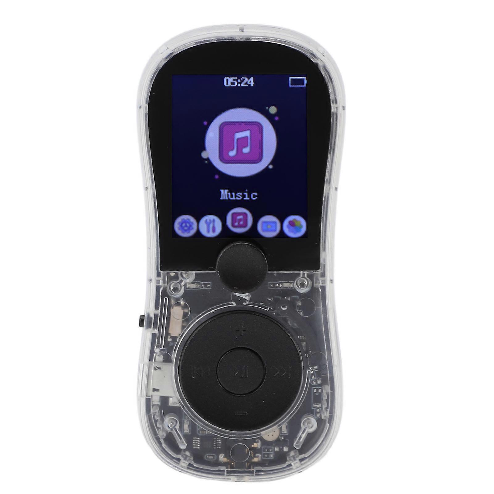 MP3 MP4 Player 1.77 Inch Color Screen Portable Music Player with Speaker FM Radio Recorder E Book Film Viewing Fingertip Gyroscope Black Without Memo
