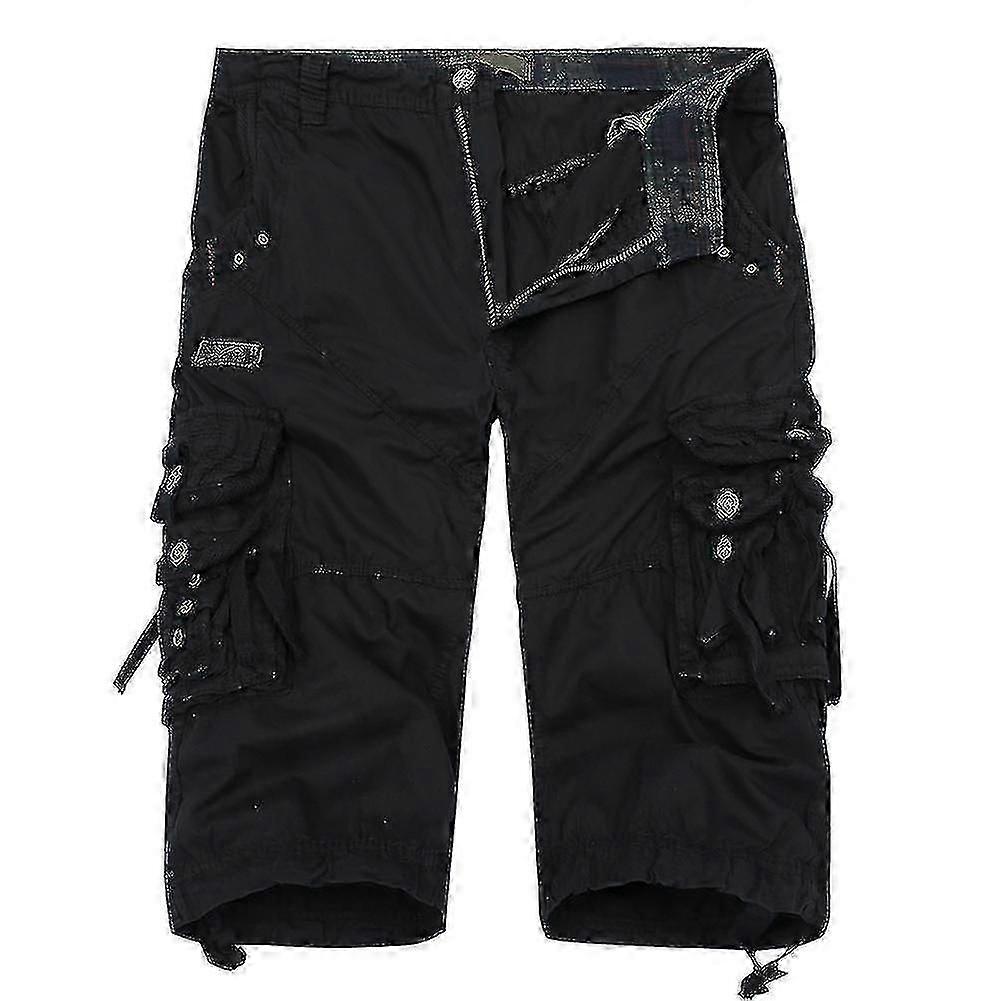 מכנסי מטען קז'ואל חיצוניים לגברים עם כיסים מרובים -GHJK