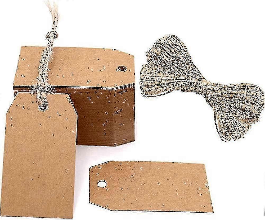 100 stk papir gavelapper med 30 meter jute garn til bryllup