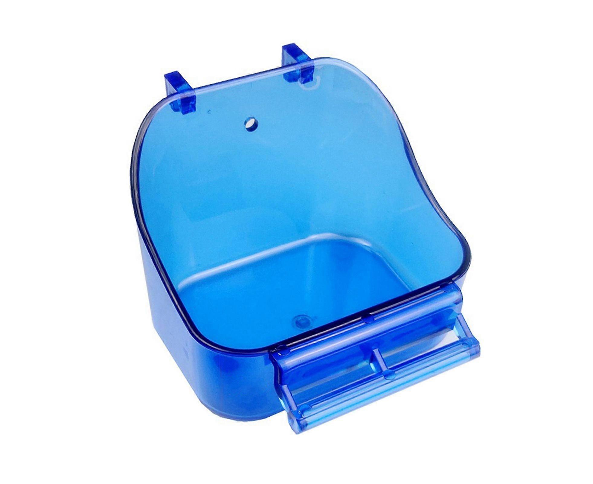 Bird Bath Box Non-slip Multi-functional Plastic Standing Pole Design Bird Cage Accessory for Parakeet-Blue